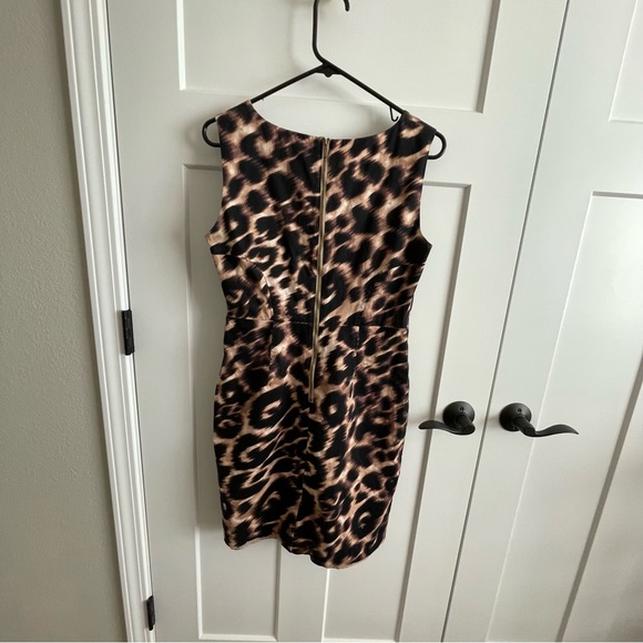 Leopard Print Sleeveless Dress, ladies 8p. School, professional, career, ready! - Picture 4 of 5